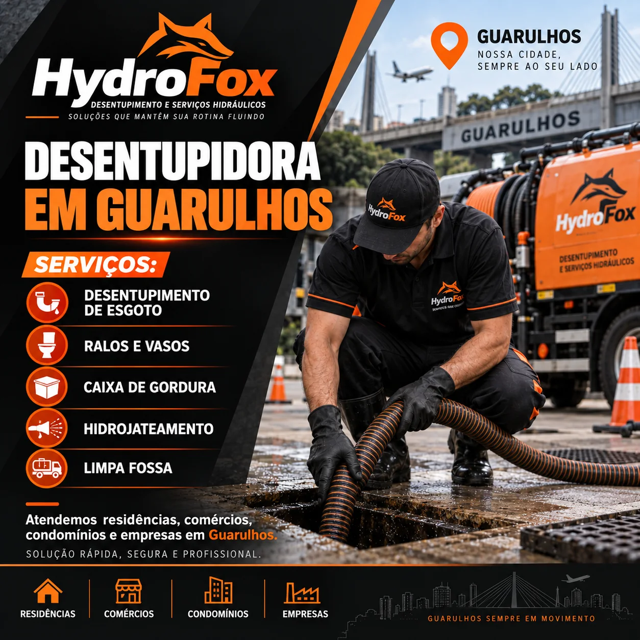 HydroFox Desentupidora em Guarulhos